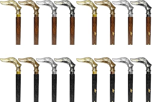 Miniatura 7 de AANauticals - Bastón de madera para hombres y mujeres cabeza de perro vintage hecho a mano personalizado y plegable regalo para hombres diseño de 12