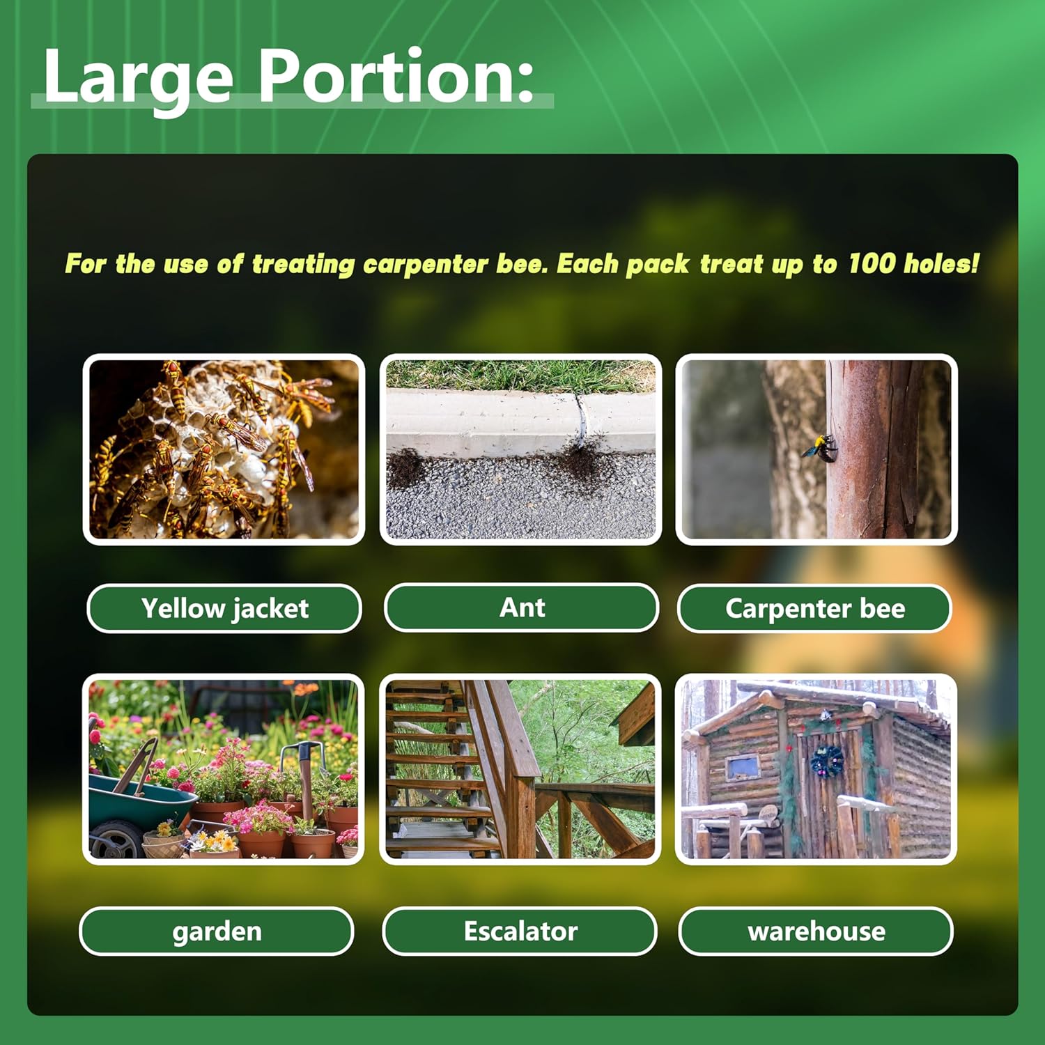 Carpenter Bee Traps for Outside, Brain's Bee Butter, 2 Pack Sticky Trap, Wood Bee Traps for Outside