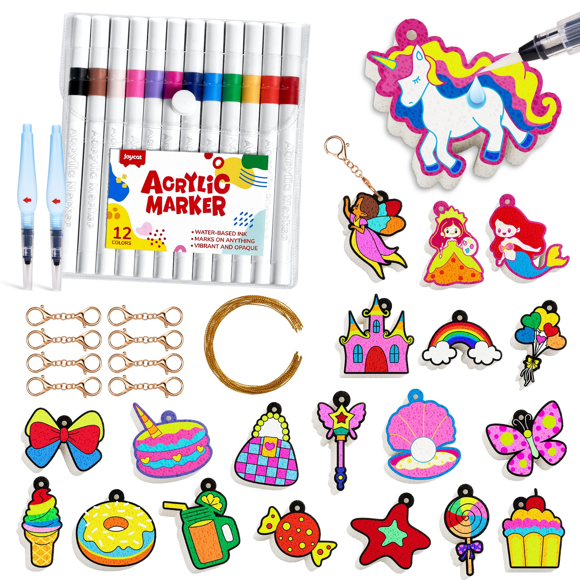 Photo 1 of JoyCat 3D Art Kit - Magic Foam Texture Painting Kit, Princesses & Unicorn, Mess-Free Paint Crafts for Kids, DIY Color Activity, Travel Toy Creative Gift for Girls & Boys Ages 4-10