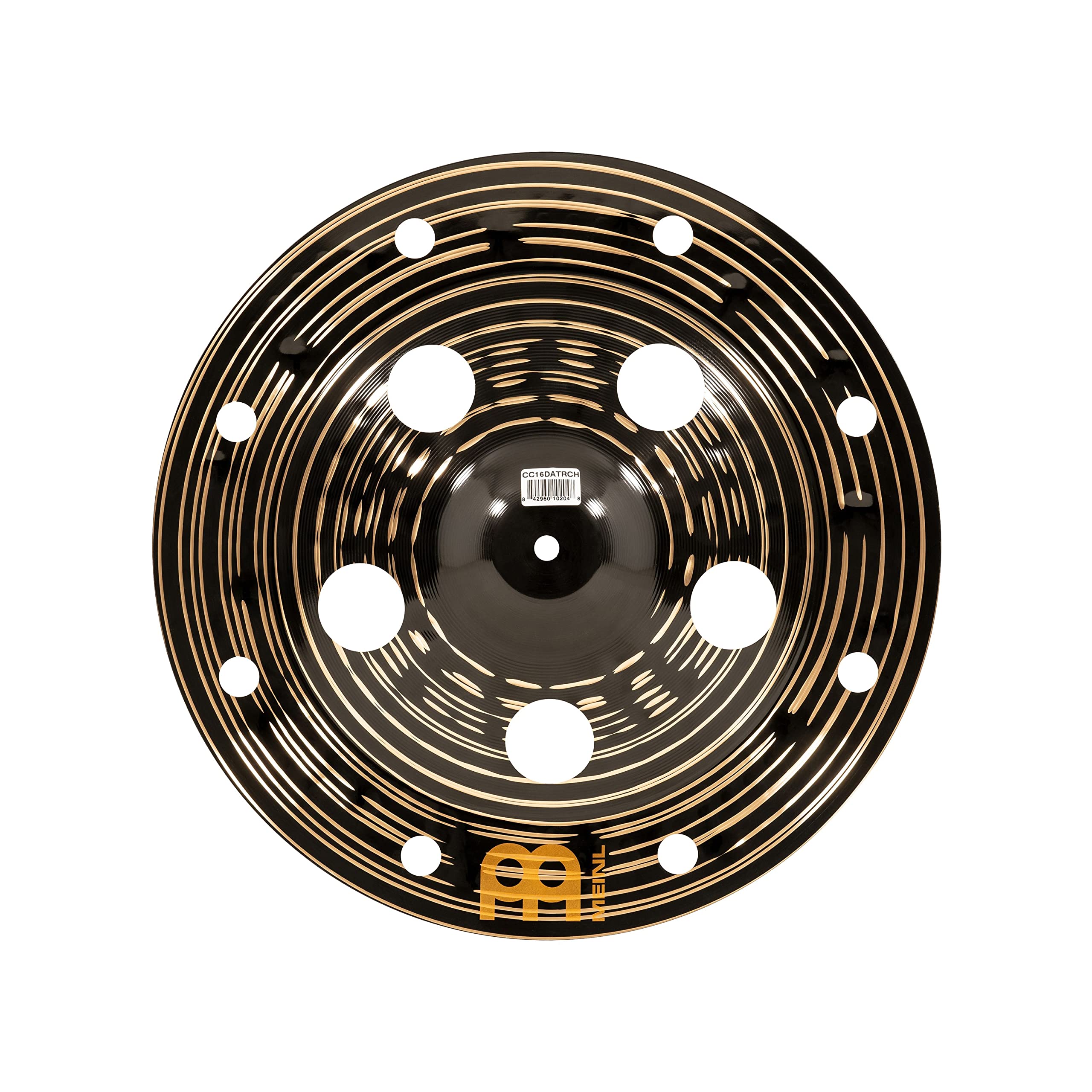 Meinl Cymbals Classics Custom Dark Piatto Trash China 16 pollici (40,64cm) per Batteria - Bronzo B12, Finitura Scura, Prodotto in Germania (CC16DATRCH)