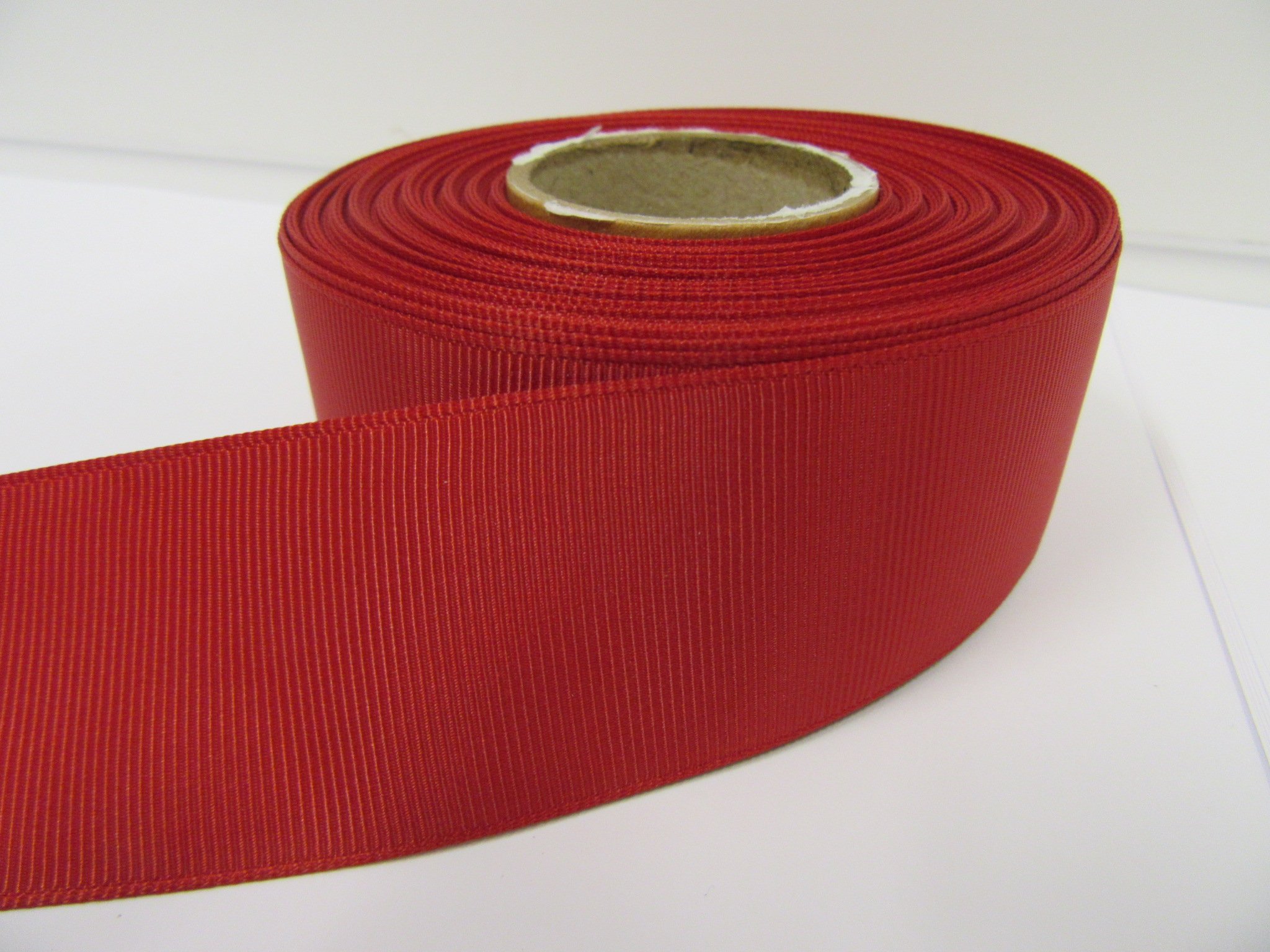 2 metres (Cut from Reel) of 38mm Grosgrain Ribbed Ribbon Dark Red Double Sided 38 mm 3.8cm 1.5" 1.5 Inch