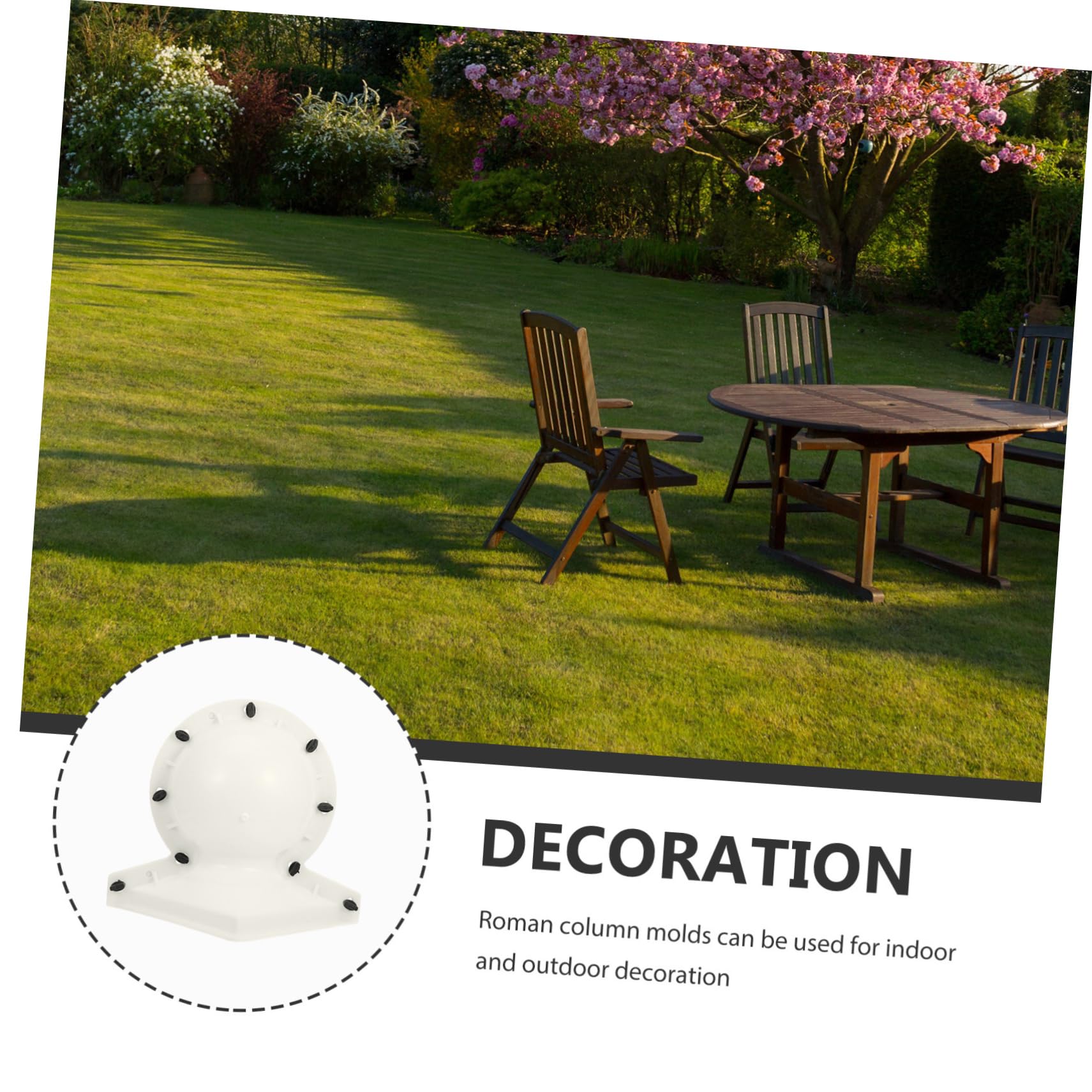 Toddmomy Kugelförmige Bauvorlage für Römische Säulen mit Blumenmuster aus Pp Benutzerfreundlich und Vielseitig für Garten und Innendekoration mit Feng Shui Effekt Zufällige Farbe