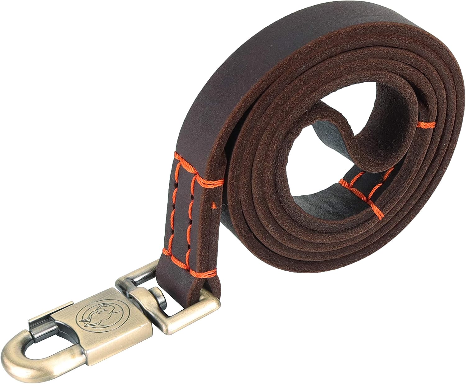 JUPUDA Leather Dog Leash 4 Ft-1 in,Brown Soft and Durable Dog Leather Leash for Extra Large Large Dogs