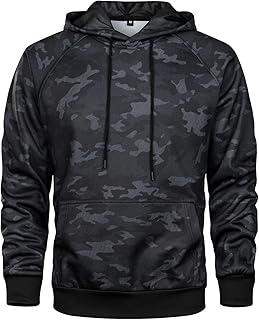 Mens Fashion Hoodies Pullover Drawstring Hooded Long Sleeve Sweatshirt with Pocket