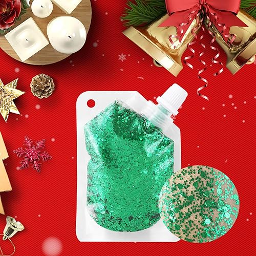 Miniatura 3 de MEICOLY Purpurina corporal verde, purpurina facial verde, accesorios para el día de San Patricio, maquillaje con purpurina alienígena, pintura