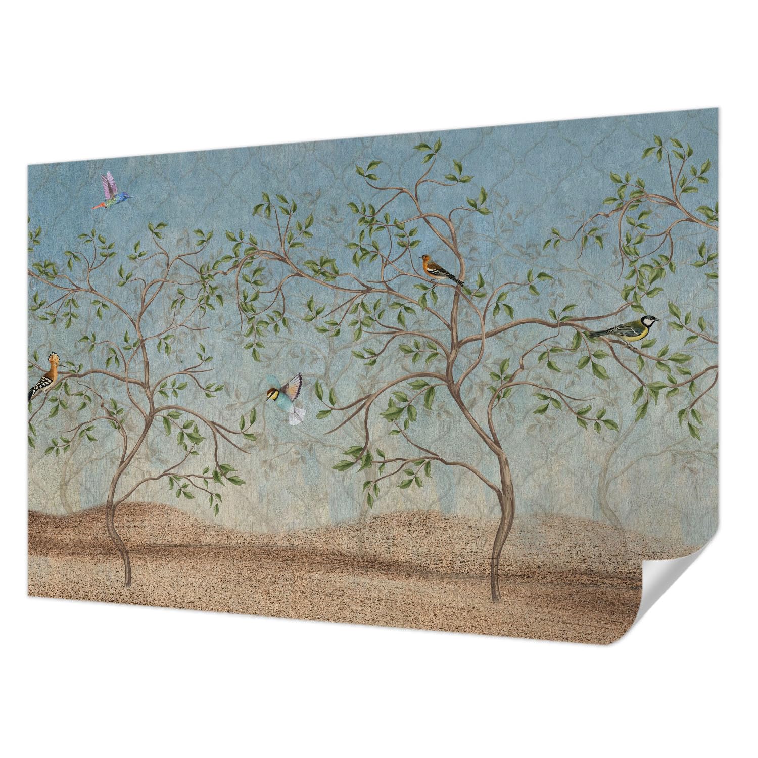 Décoration murale oiseaux adhésive Tulup 104x70 salon moderne