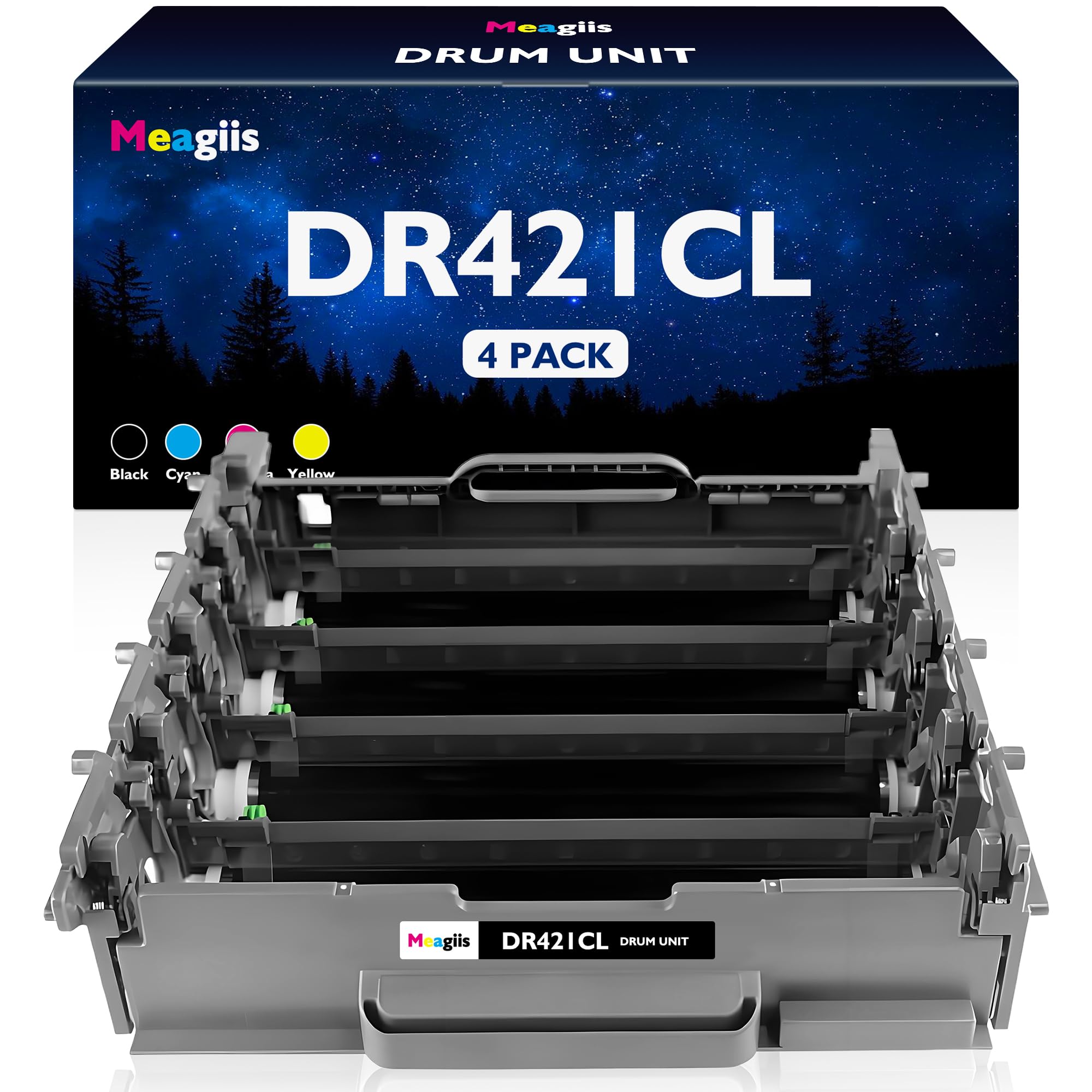 DR421CL Unità del tamburo Compatibile per Brother DR421CL DR-421CL tamburo per Brother HL-L8260CDW HL-L8360CDW HL-L9310CDW HL-L9310CDWT HL-L9310CDWTT MFC-L8690CDW MFC-L8900CDW (4 Pacchetto)