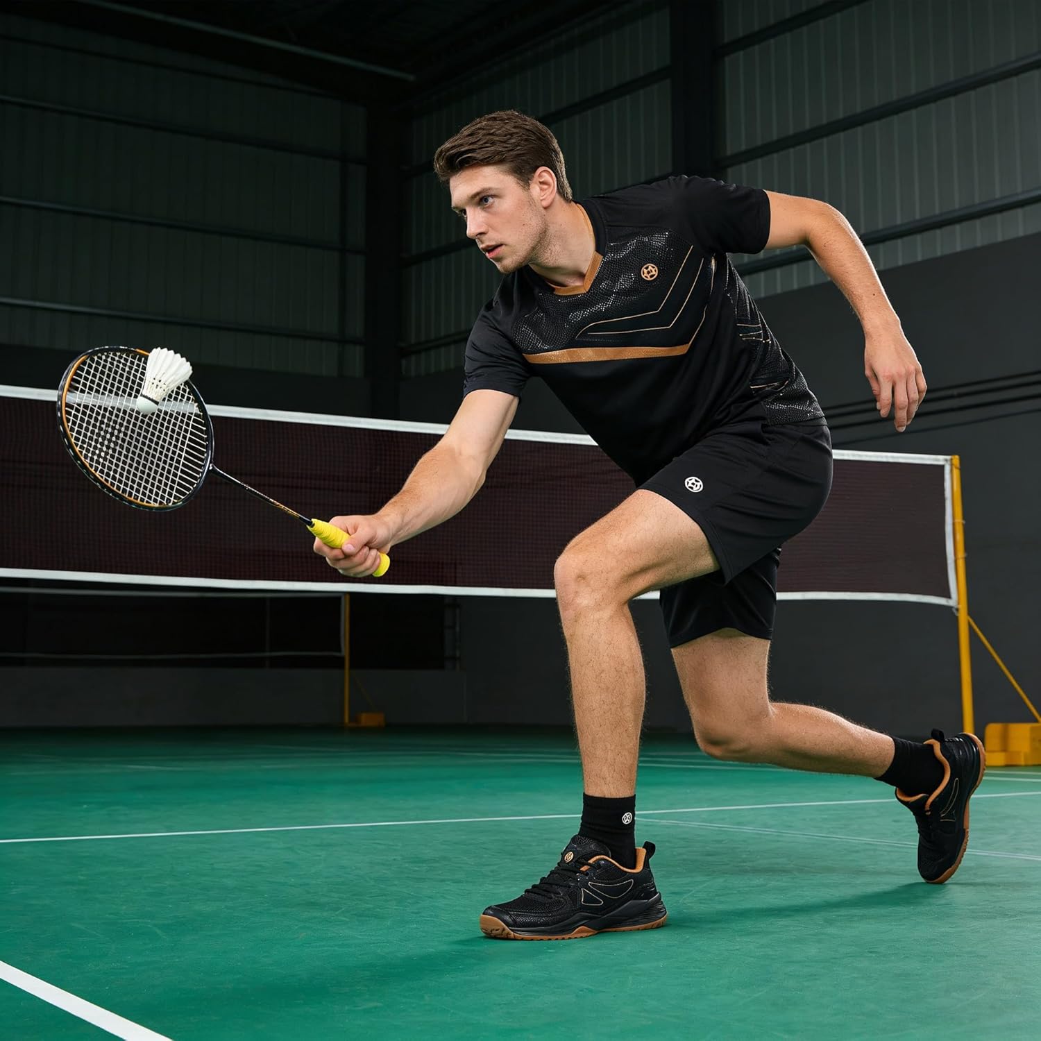 Sisttke Men's Badminton Pickleball Tennis Shoes Lightweight Breathable Non-Slip Court Sneakers for Racquet Sports Training