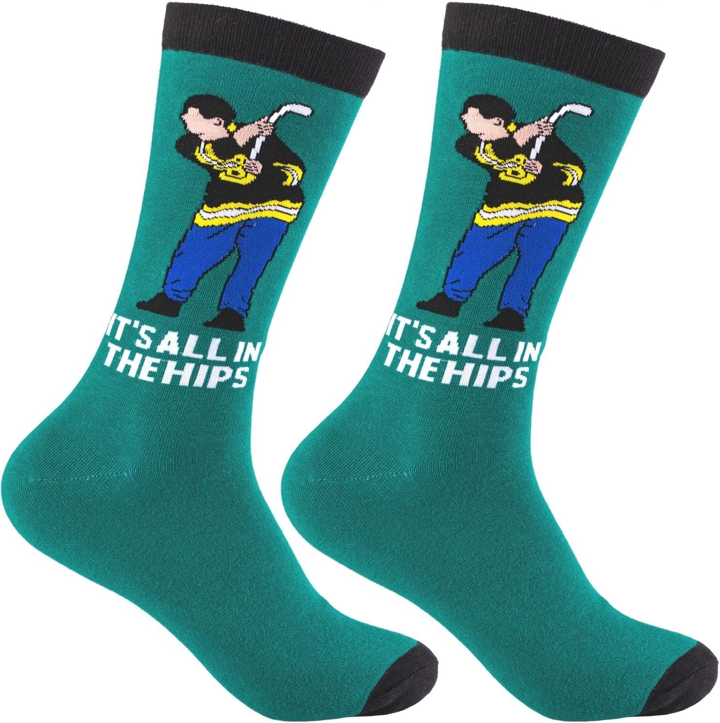 Funny Golf Socks Crazy Socks Golf Dress Socks Casual Cotton Crew Socks, Novelty Gifts For Men, Women and Teens