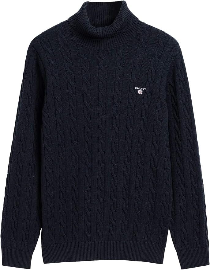 Produktbild von Damen GANT Pullover Für Mädchen – Baumwoll-Cable-Strick Mit Logo (Shield Cotton C-Neck) Pullover Gant