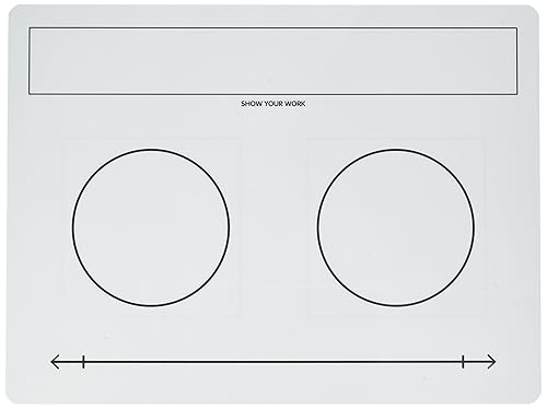 Miniatura 2 de Didax Educational Resources, Juego de 10 tableros para escribir y limpiar fracciones, blanco, negro (211584)