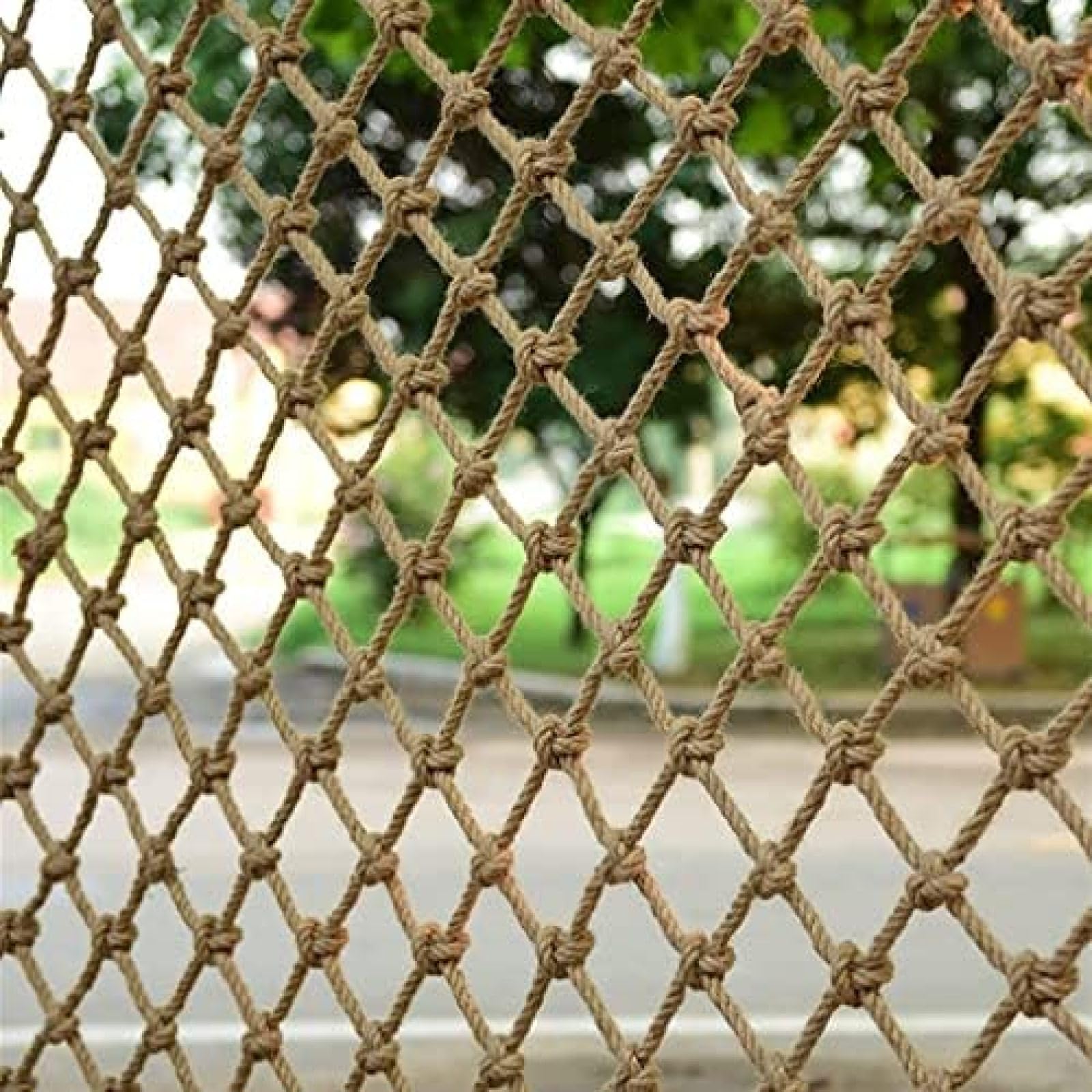 Siatka zabezpieczająca z liny konopnej na balkon i sufit, siatka zabezpieczająca przed dziećmi, ochrona przed huśtawką zewnętrzną, siatka wspinaczkowa dla dzieci, trwała, wszechstronna siatka