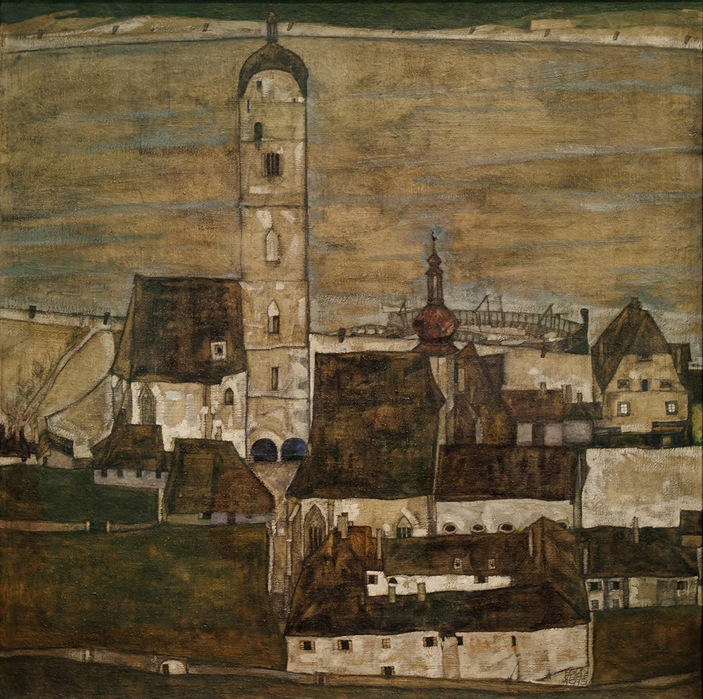 Affiche Egon Schiele Stein on The Danube II 1913 Grand Format Print