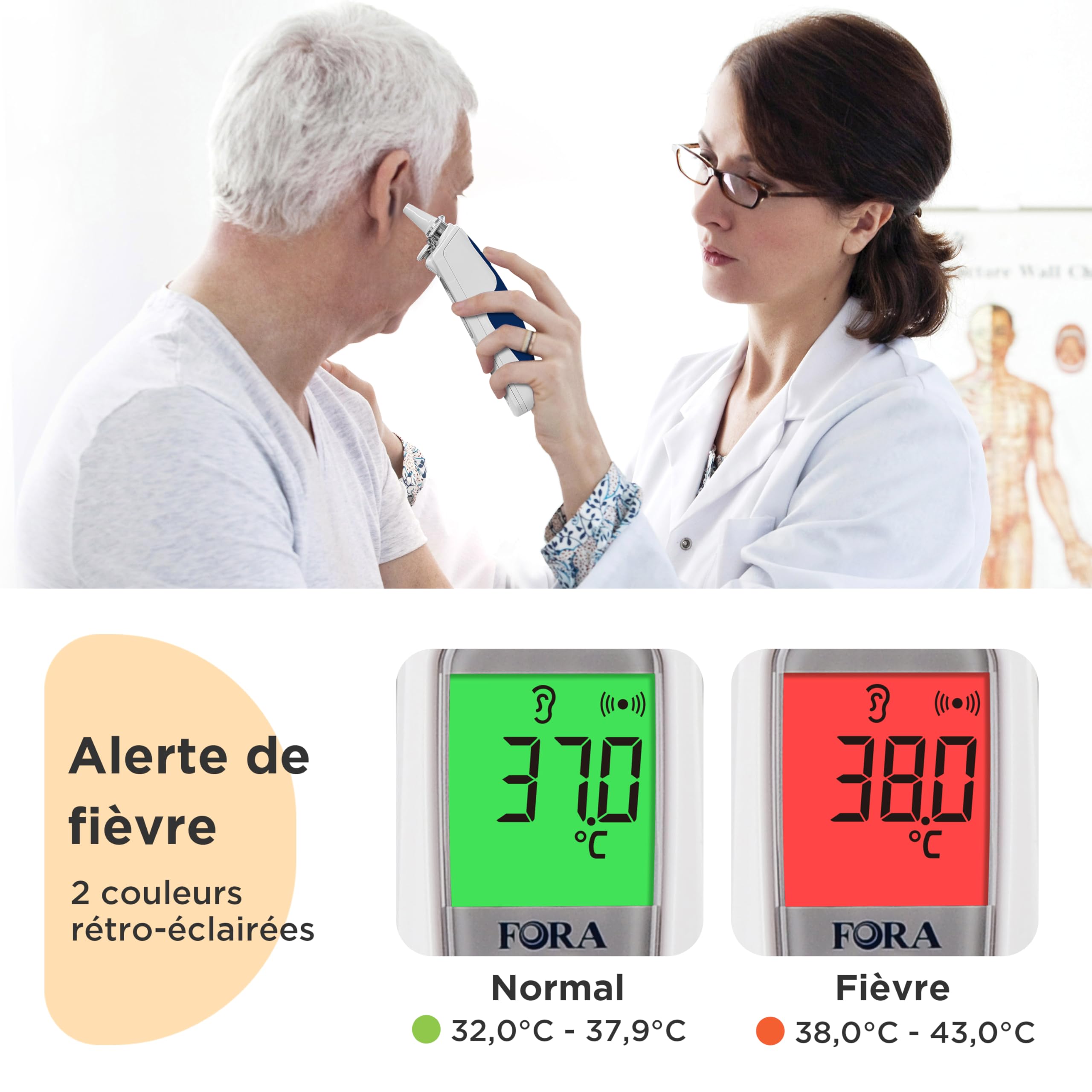 FORA IR20c Ear Thermometer (Without Bluetooth)
