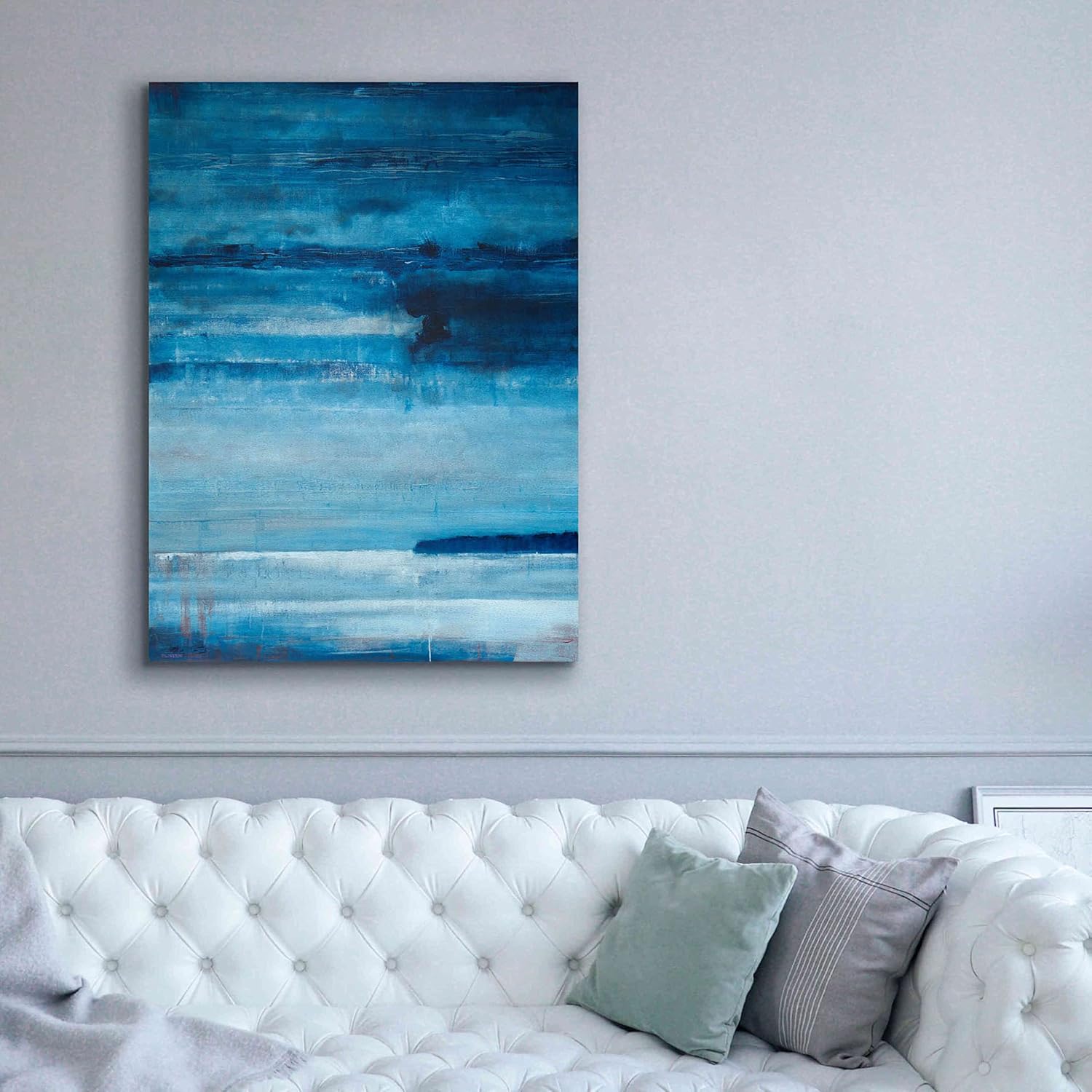 Epic Graffiti 'Ocean Blue' by Michael A. Diliberto, Giclee Canvas Wall Art, 40"x54"