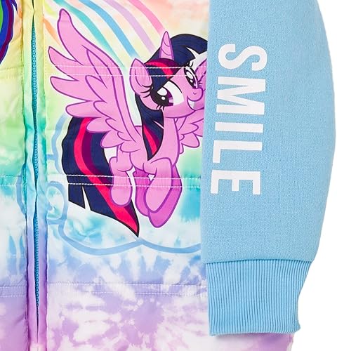 Miniatura 7 de My Little Pony Rainbow Dash - Chaqueta con cremallera para niñas de niños pequeños a niños pequeños