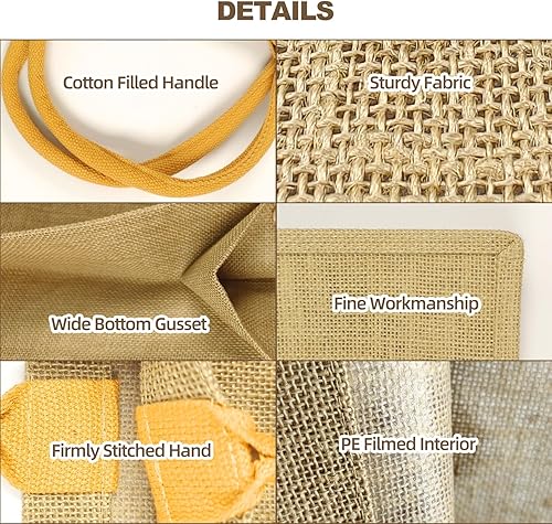 Miniatura 4 de 12 bolsas de mano con asa para dama de honor, regalos de boda, bolsa de regalo para mujer, bolsa de bienvenida reutilizable a granel para compras en