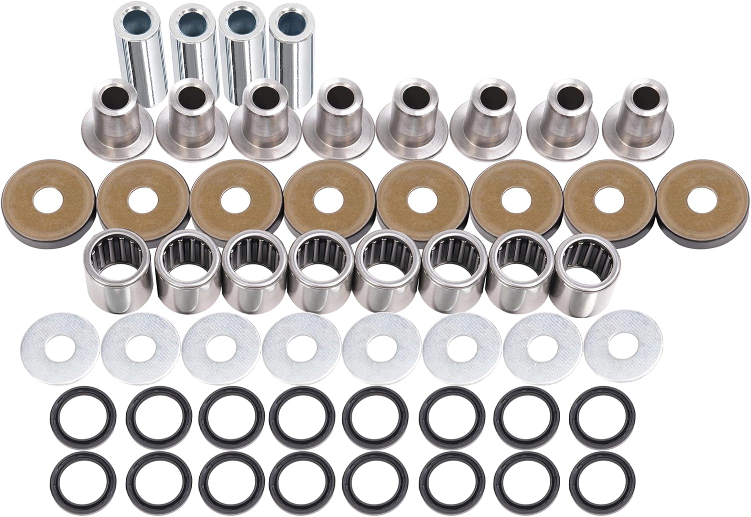 Kojem Front A Arm Bushing Seal Kit Compatible with 2003-2014 Suzuki Quadsport Z400 LTZ400/ Arctic Cat DVX 400/ Kawasaki KFX400 Upper&Lower Control Arm Kit