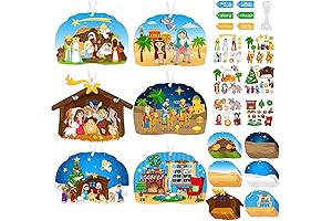 Funrous Simple Nativity Craft Kit for Religious Christian Party Supplies