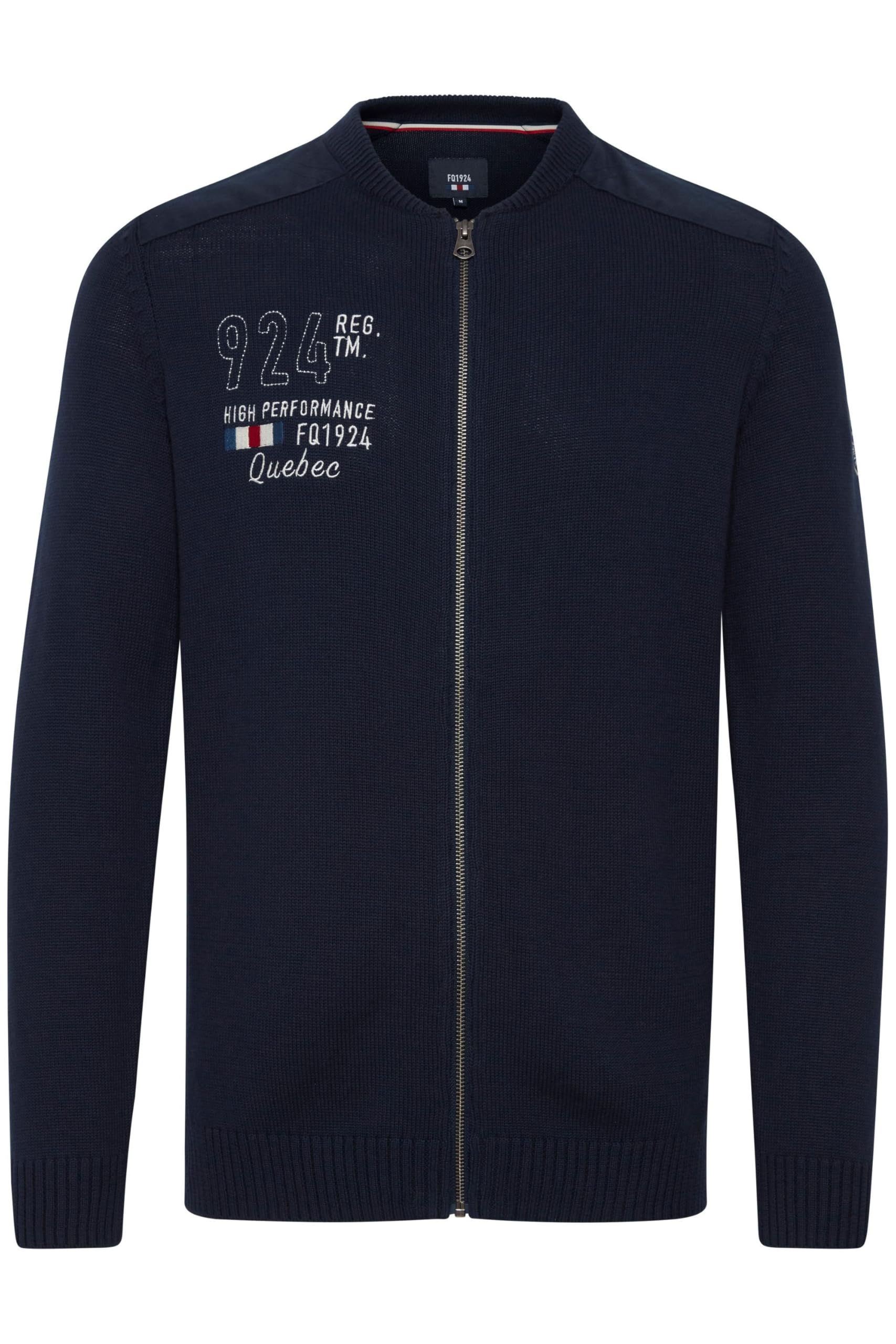 FQ1924 Erland Strickjacke Grobstrick – Navy, XL