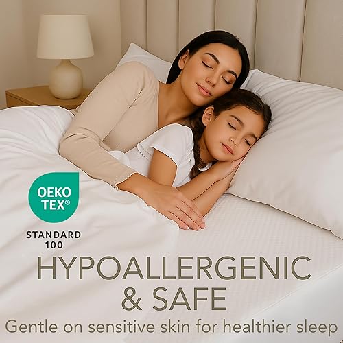 Miniatura 8 de Protector de colchón prémium tamaño Queen  Funda Tencel 100% impermeable  Protector de colchón refrescante y transpirable con bolsillo profundo