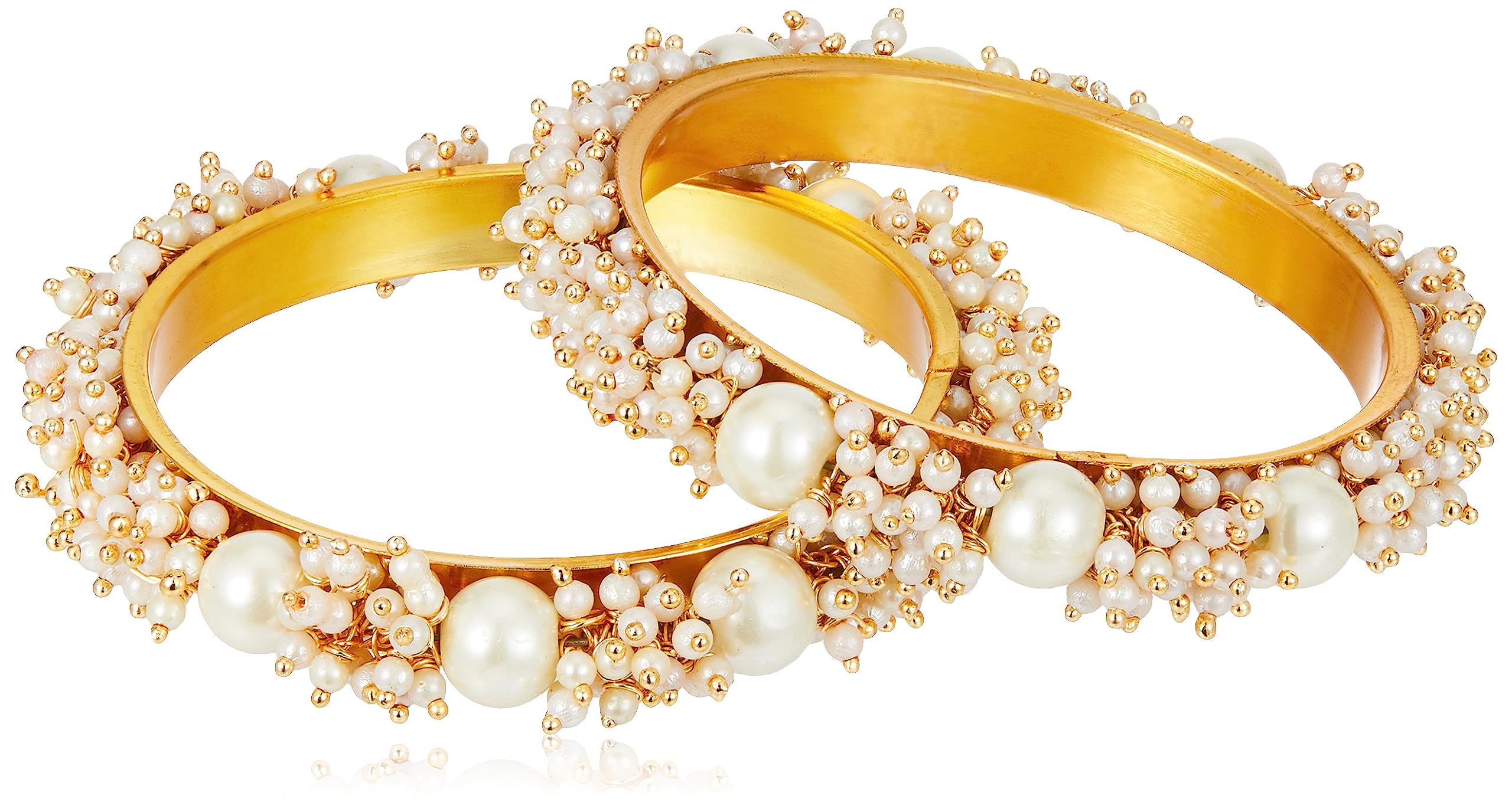 Sukkhi Sublime Gold Plated Pearl Bangle Set For Women (Set of 2) (B0BSC9RQ83) Amazon Price History, Amazon Price Tracker