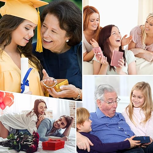 Miniatura 6 de Juego de caja de regalo de joyería pequeñas cajas de regalo vacías embalaje de joyería decorativo con lazos cajas de cartón Metal Papel Cartón