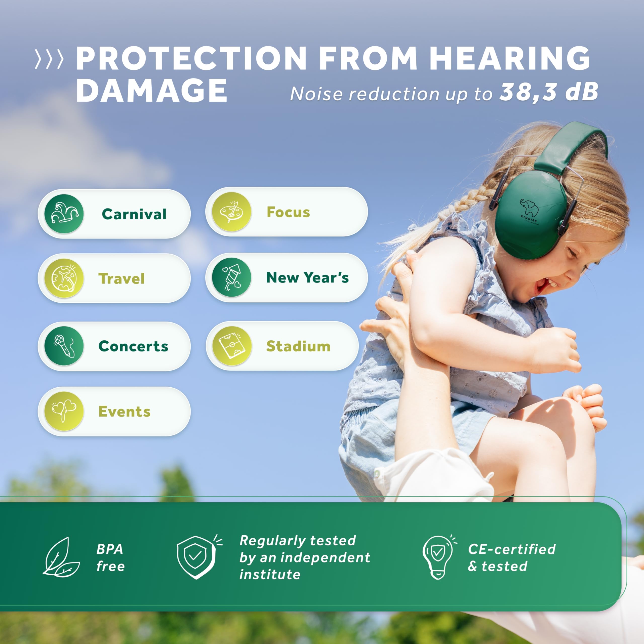 Schallwerk Ear defenders Kiddies | Hearing Protection for Children - CE Certified Noise Protection Headphones Mini - Ear Defender ideal for everyday Life & Events - Image 2
