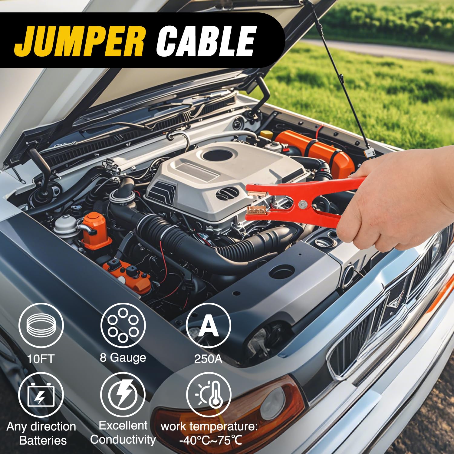 Nilight Kit di emergenza per auto con cavo di avviamento, compressore d'aria, riparazione pneumatici, strumento necessario, spina a coccodrillo di primo soccorso, kit elettrico per viaggi, campeggio,