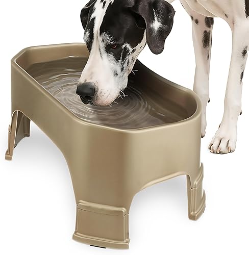 Miniatura 18 de Neater Pet Brands Cuenco de agua extragrande para perros, cuenco elevado para agua para perros al aire libre (capacidad XL de 1.25 galones), plato
