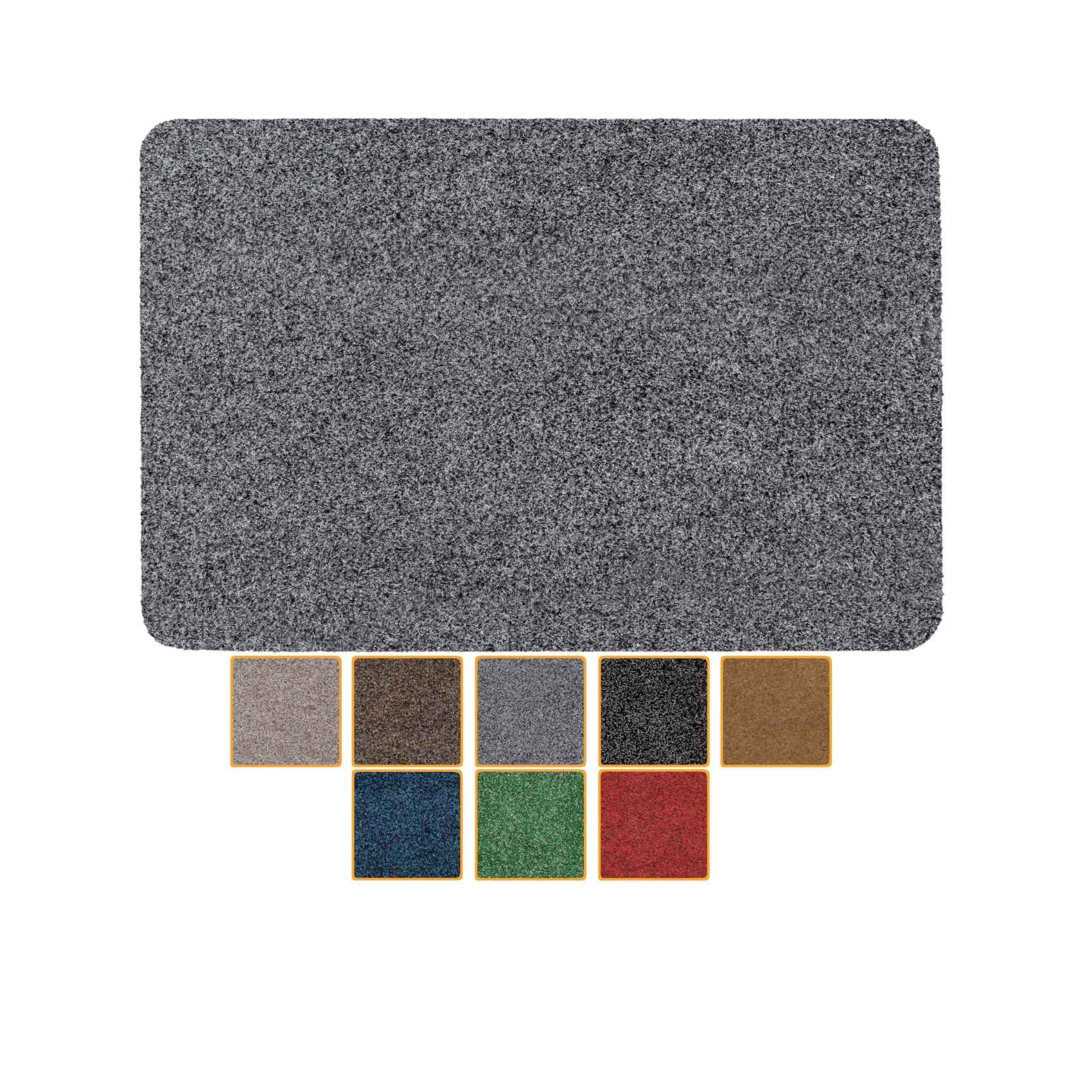 ANRO Felpudo antisuciedad, lavable, impermeable, resistente, para entrada, puerta, pasillo, cocina, dormitorio, poeta, tamaño 40 x 60 cm, color gris