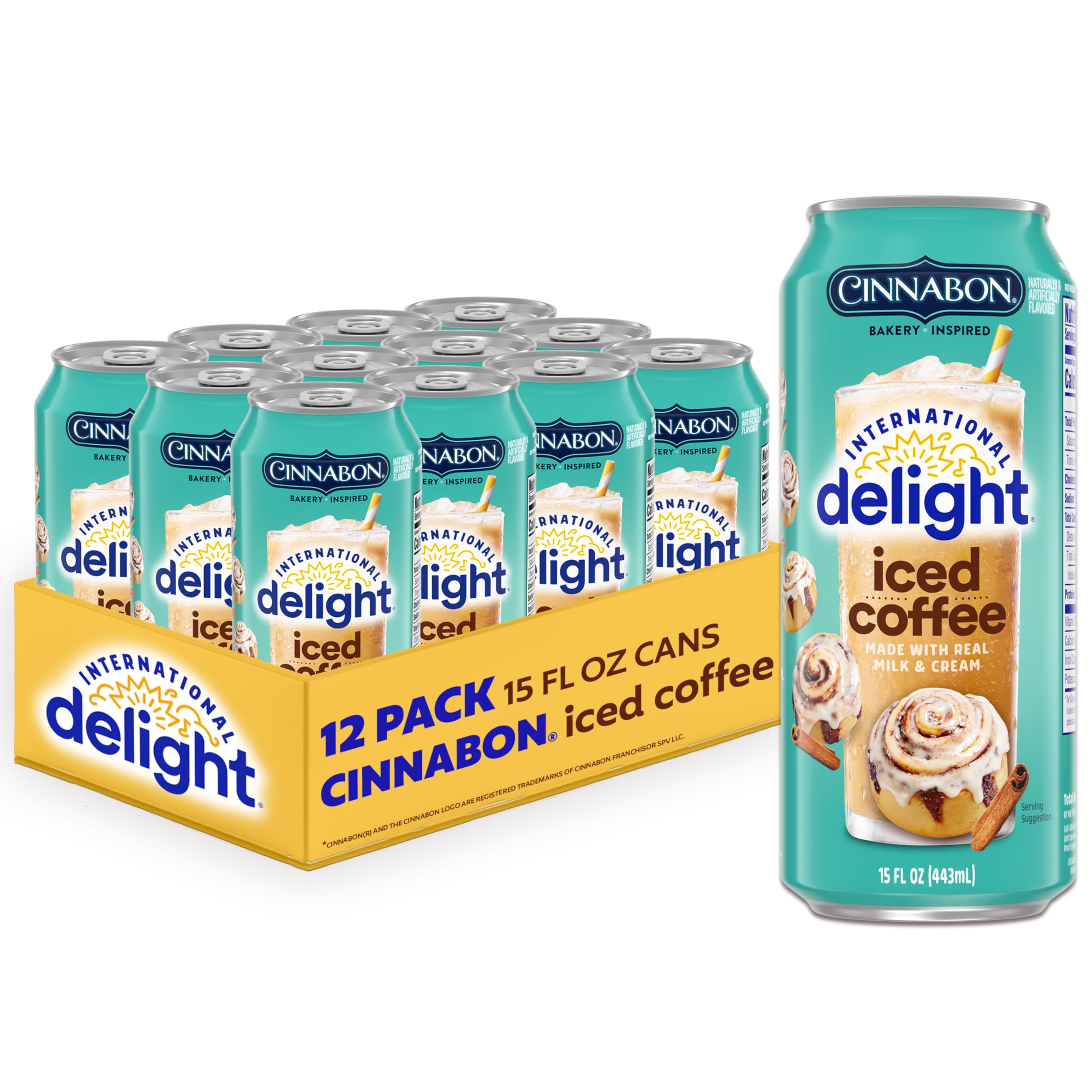 International Delight Cinnamon / 1.25 Fl Oz (Pack of 12) / Multi Ready to Drink Liquid Coffee