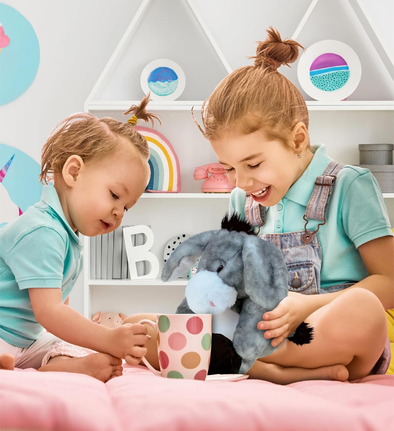 DolliBu Donkey Stuffed Animal - Super Soft Farm Animal Plush Donkey, Cute Stuffed Donkey Plush Toy, Huggable, Cute Plush Donkey Gift for Boys and Girls, Adorable Toy Donkey for Kids, Adults - 9 Inches