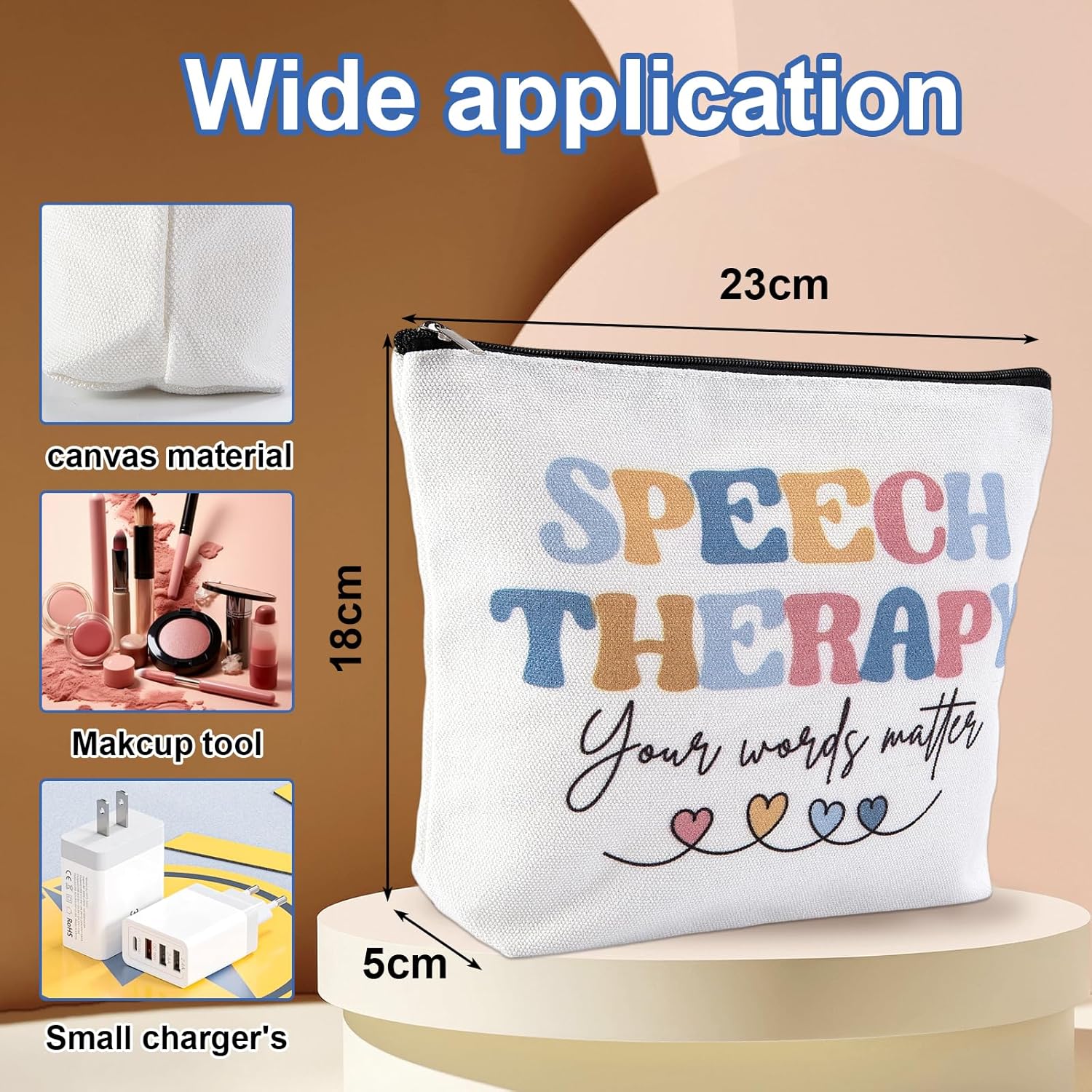 Speech Therapy Gifts Makeup Bag, SLP Gifts, Funny Appreciation Retirement Gift for Women, Occupational Therapy Gifts Cosmetic Bags for Women Language Teacher Speech Therapy Assistant - Image 3