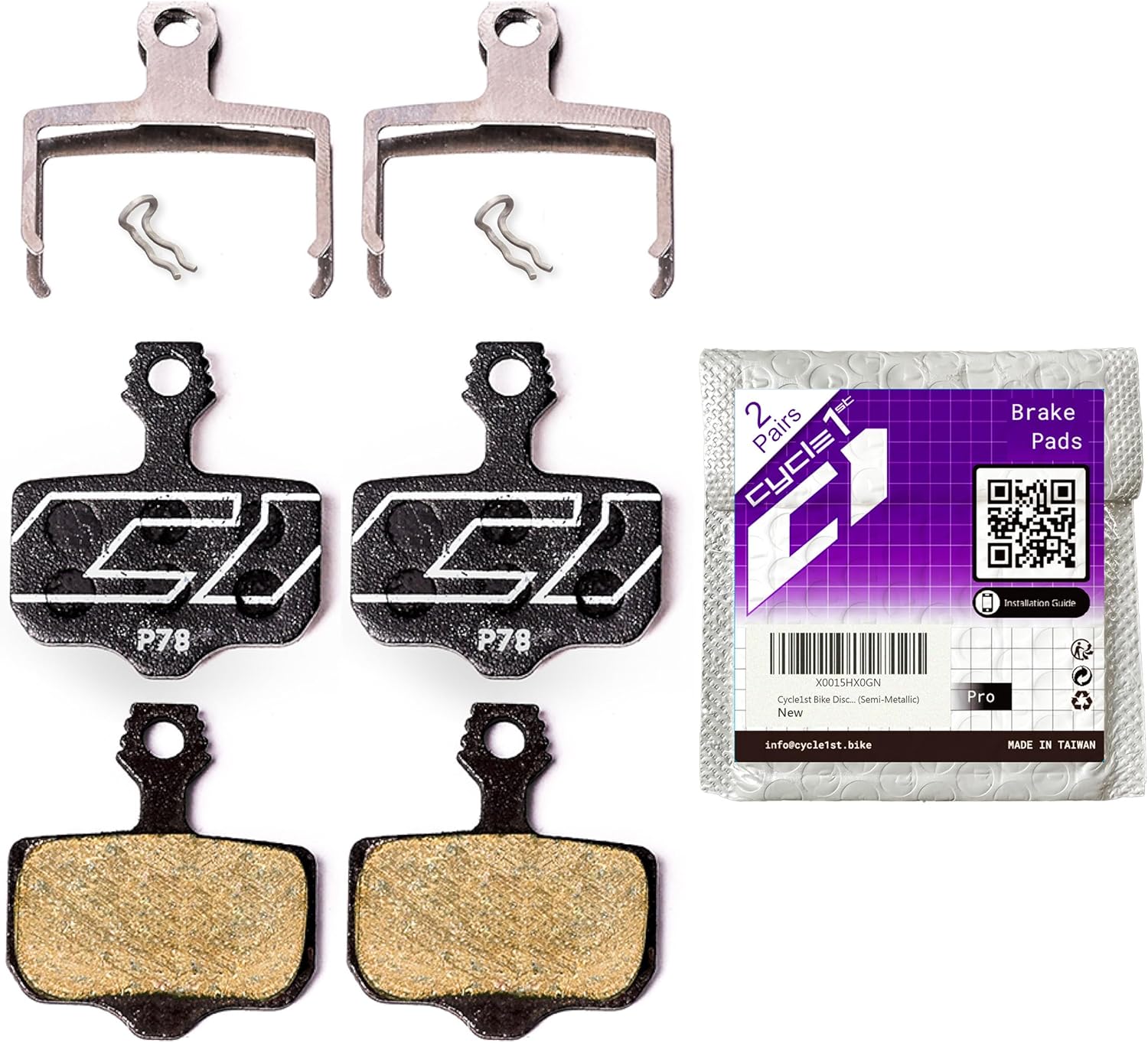 Bike Disc Brake Pads Compatible with SRAM 2-Piston Caliper: Level eTap AXS Red/Force/Rival AVID Elixir -Road/Gravel/MTB: 78 Series Semi-Metallic/Ceramic/Aluminum