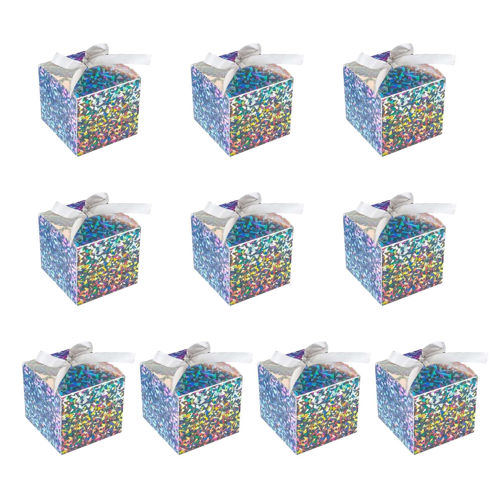 Buxuaaaa Gift Box 10pcs Color Glittering Gift Boxes with Lid Perfectly for Enhancing Presentation At Any Event Color Glittering Boxes