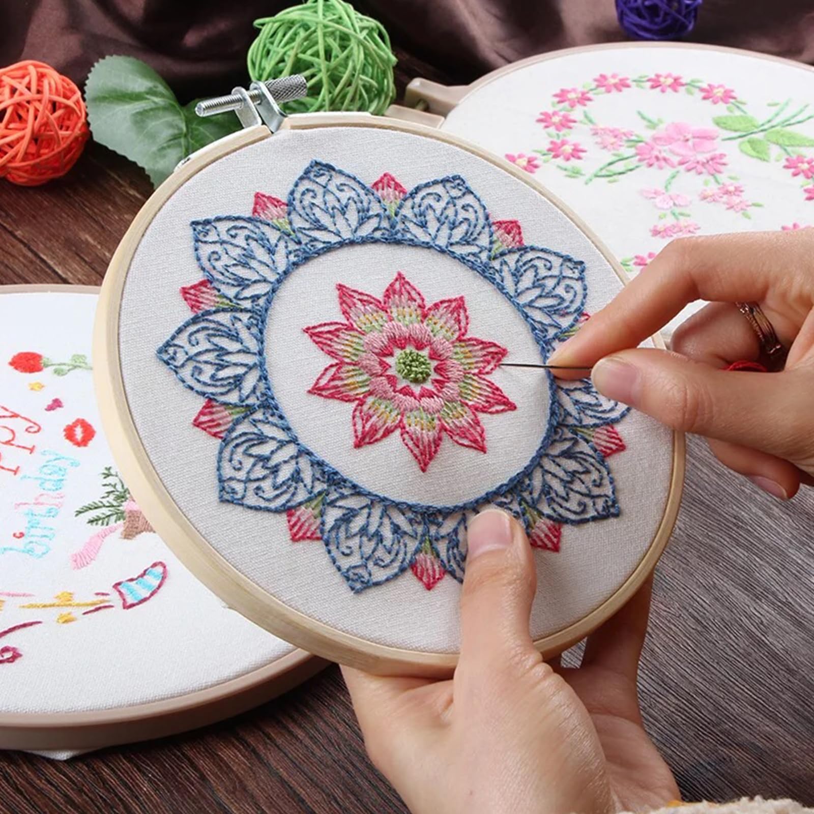 JMIATRY 20 Pieces 15 cm Embroidery Hoop Embroidery Hoop for Art Craft Handy Sewing - 5