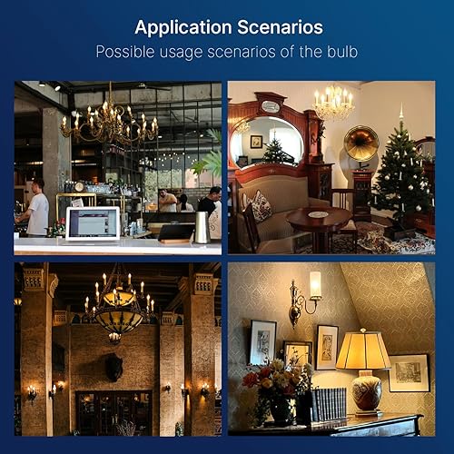 Miniatura 8 de FLSNT Bombillas LED para candelabros, bombillas LED CA11 E12 regulables, 2700 K blanco suave, 4 W (equivalente a 40 W), 450 LM, paquete de 12