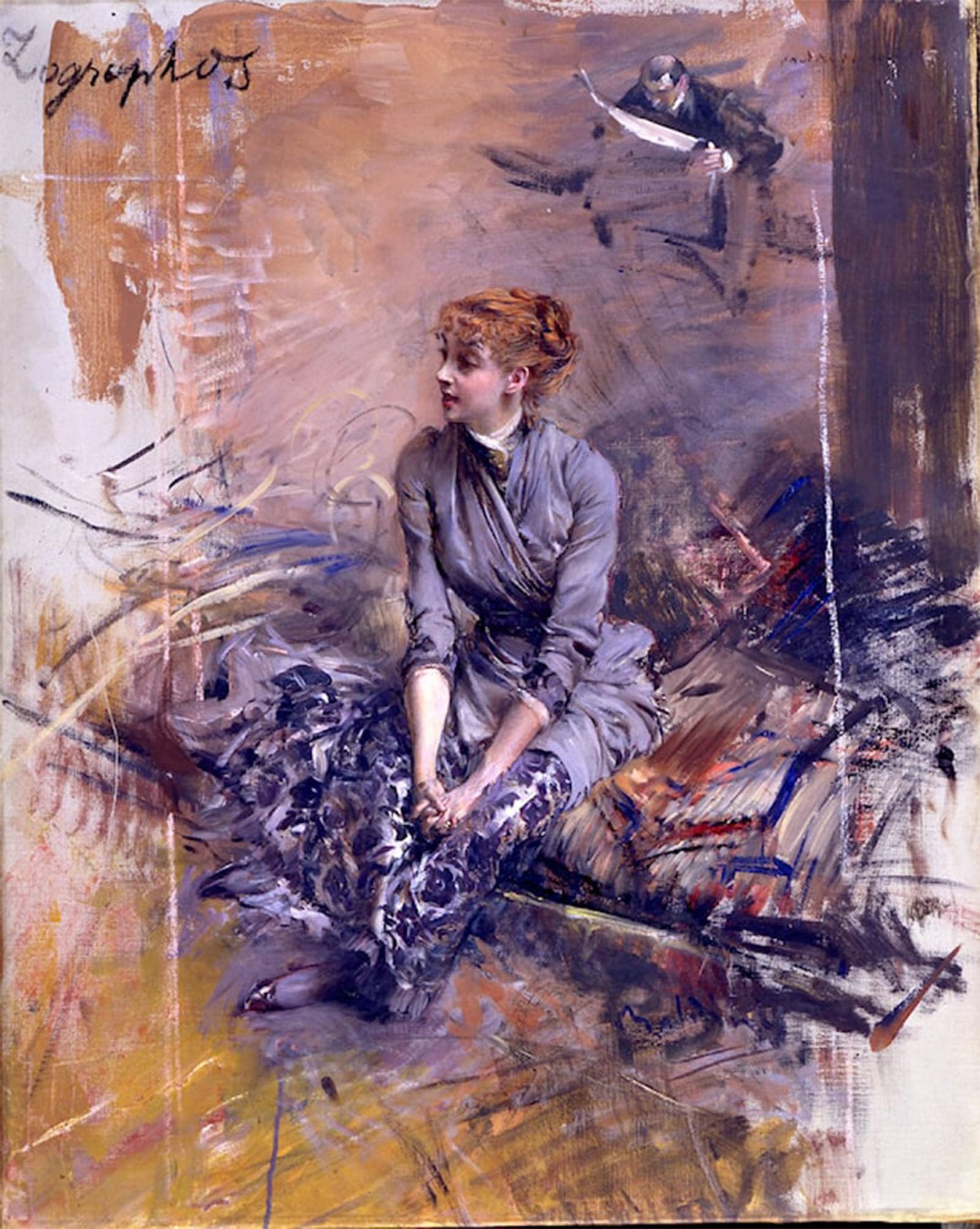Cuadro de Madame Gabrielle Réjane para decorar salones elegantes con lienzos de 60x90cm 5
