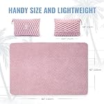 BOACAY Packable Couverture de voyage pour avion, voiture - Couverture de bureau compacte - Oreiller portable pour adultes, Enfants avec étui, Manches à bagages, Sac à dos