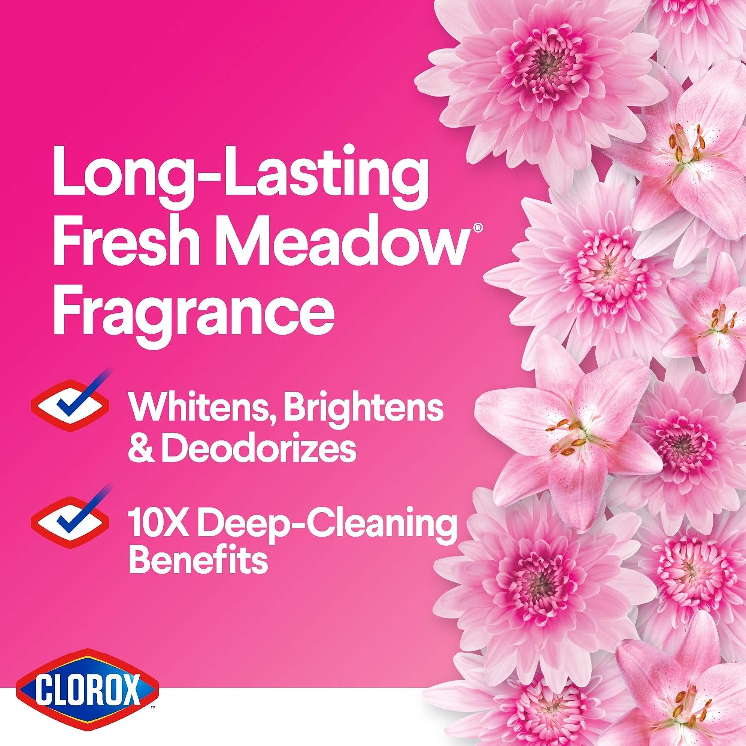 Clorox Splash-Less Liquid Bleach, Fresh Meadow - 40 Ounce Bottle (Package May Vary)