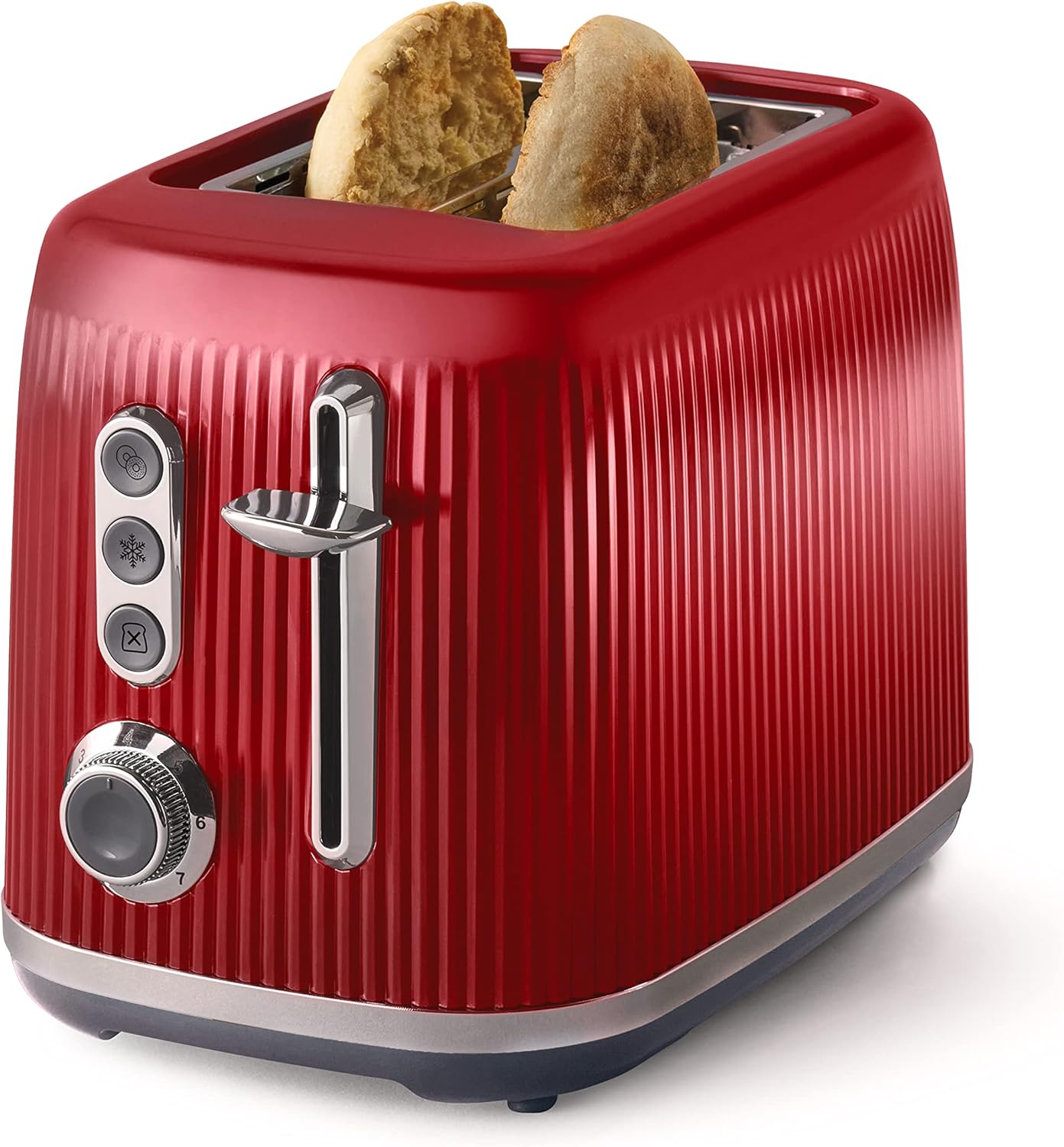 Oster® Retro 2-Slice Toaster with Quick-Check Lever, Extra-Wide Slots, Impressions Collection, Red