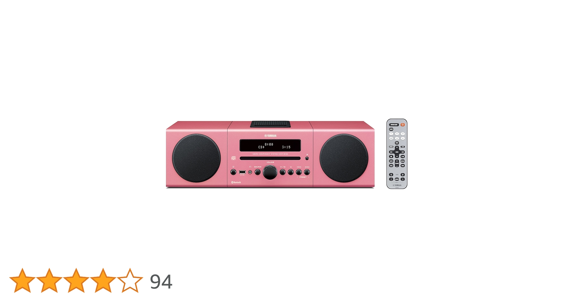 YAMAHA MCR-B142 ピンク CD・ラジオ・MD・カセットデッキ Yamaha MCR-B142 - Minicadena HiFi (con radio FM, Bluetooth