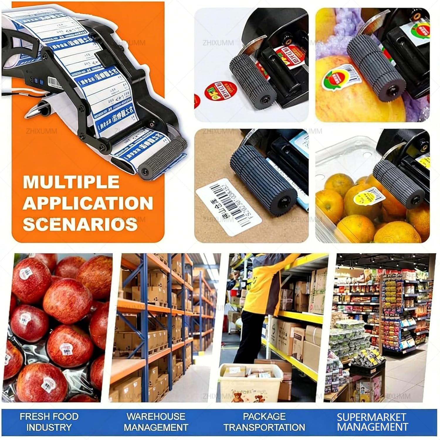 Portable Handheld Label Applicator, Automatic Label Dispenser,Round Bottle Labeling Machine, Speed Adjustable Electric Label Machine,With Auto-Sensing Wheel, For15-80mm Labelsfor Cosmetic Beverage