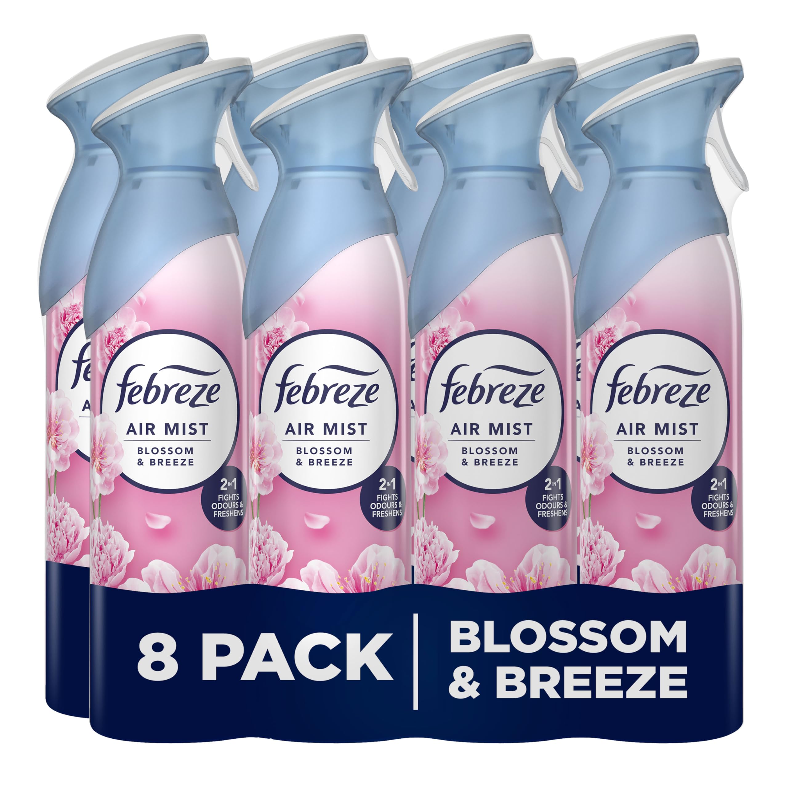 Air Freshener for Room Spray & Bathroom, Blossom & Breeze, 185ML x 8 Packs, Air Fresheners for Home