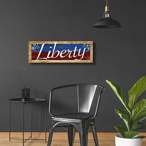 Miniatura 6 de Epic Art 'Liberty' por Ed Wargo, arte de pared de vidrio acrílico, 36"x12"