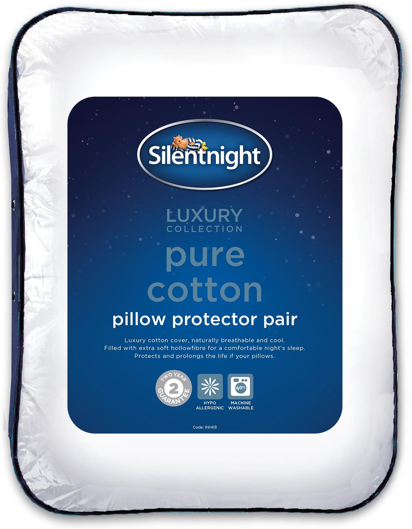 Silentnight Luxury Pure Cotton Pillow Protector Pair