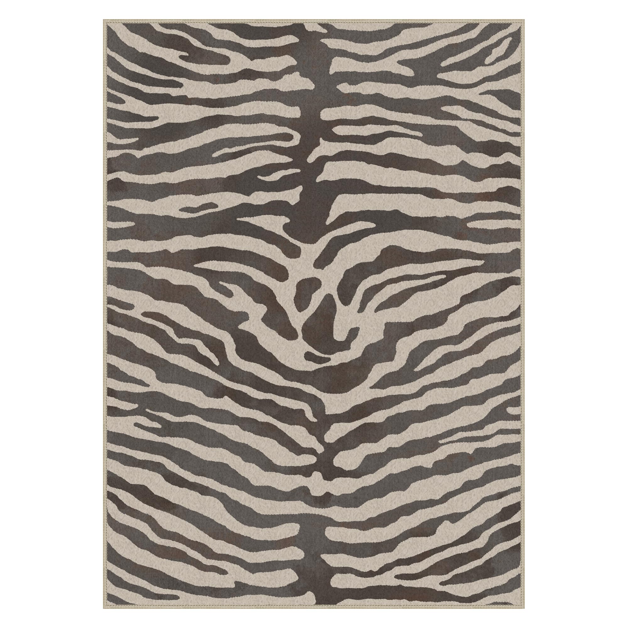 BEIMO Waschbarer Teppich Natur Bionik Zebra 120x170cm Kueche