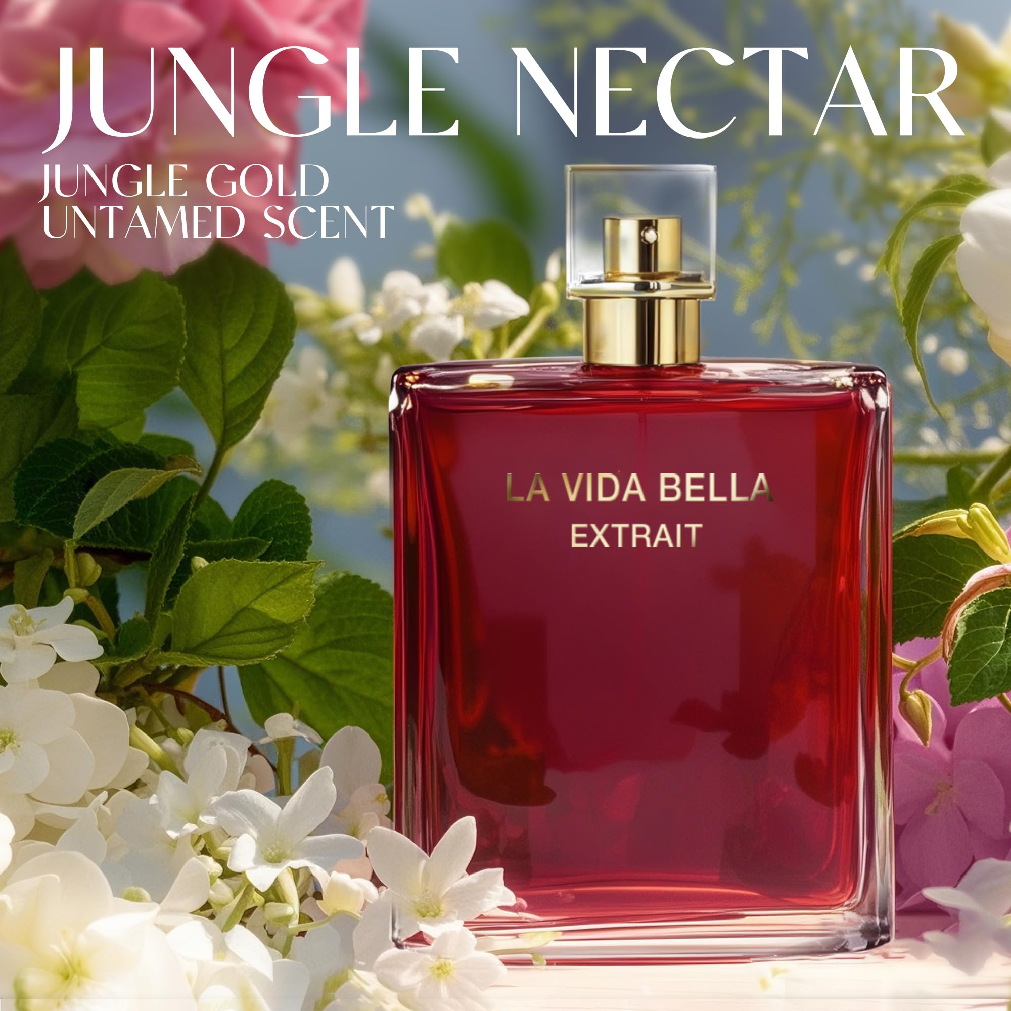 4PCS Perfume Set for Women - Floral Fragrance Gift Set with Vanilla,Sweet Fruity Eau De Parfume| 3.4 Fl Oz Each(La Vida Bella,La Vida Bella Crystal,La Vida Bella Ext,Valentine Milano)