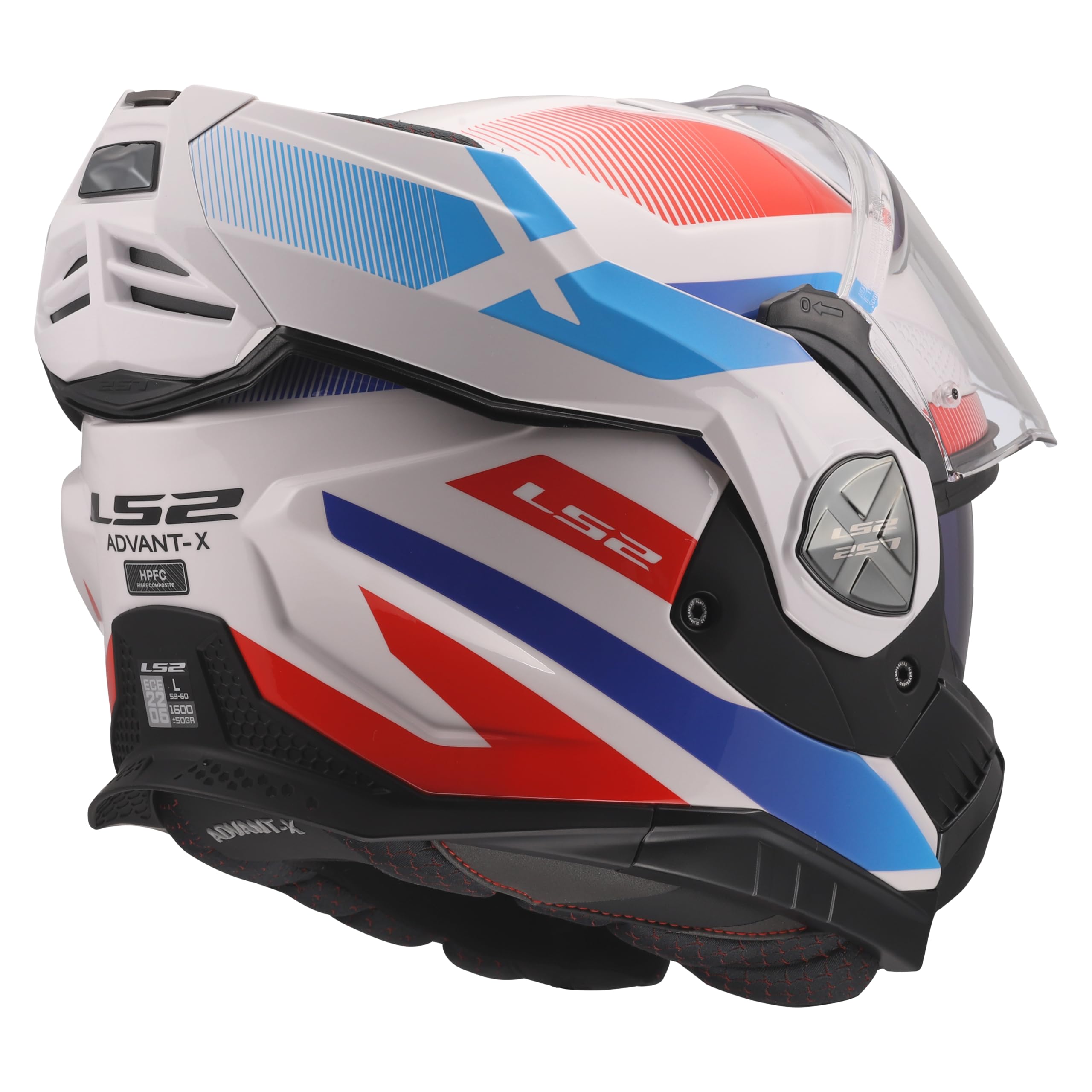 LS2, Casco Moto Modulare ADVANT X NOVA White Blue Red, M